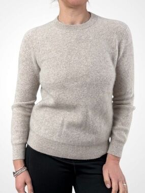 Club Monaco beige cashmere crewneck sweater